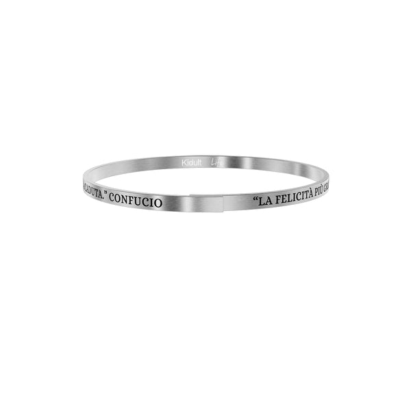 731868 Bracciale Philosophy "La Felicità Più Grande Non Sta Nel Non Cadere Mai Ma Nel Risollevarsi Sempre Dopo Una Caduta"