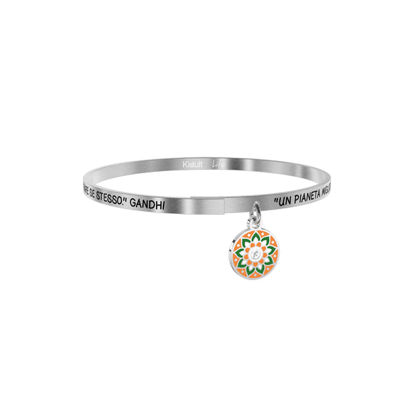 731886 Bracciale Gandhi "Un Pianeta Migliore È Un Sogno Che Inizia A Realizzarsi Quando Ognuno Di Noi Decide Di Migliorare Se Stesso"