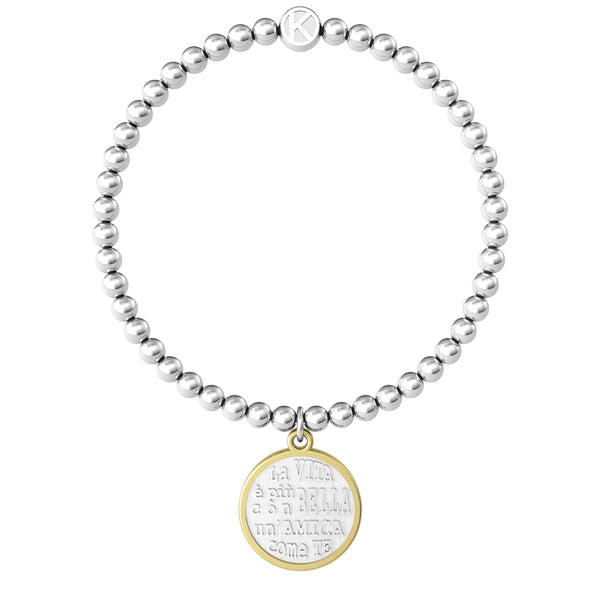 731923 Bracciale Love "La vita è più bella con un'amica come te"
