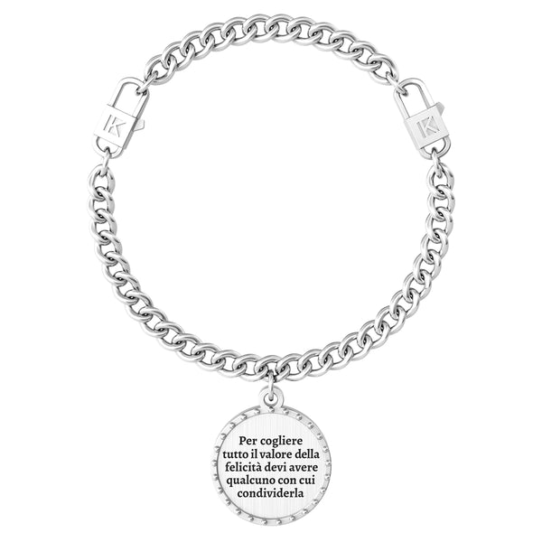 731934 Bracciale Philosophy "Per cogliere tutto il valore della felicità devi avere qualcuno con cui condividerla"