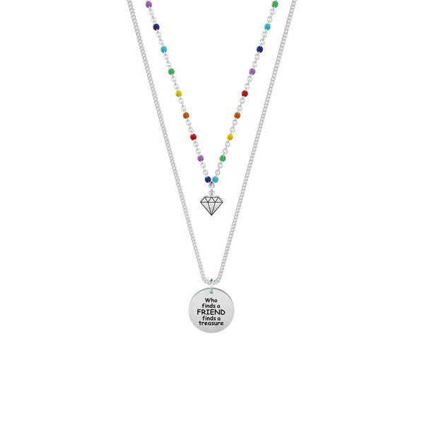 751106 Girocollo Love "Who finds a friend finds a treasure"