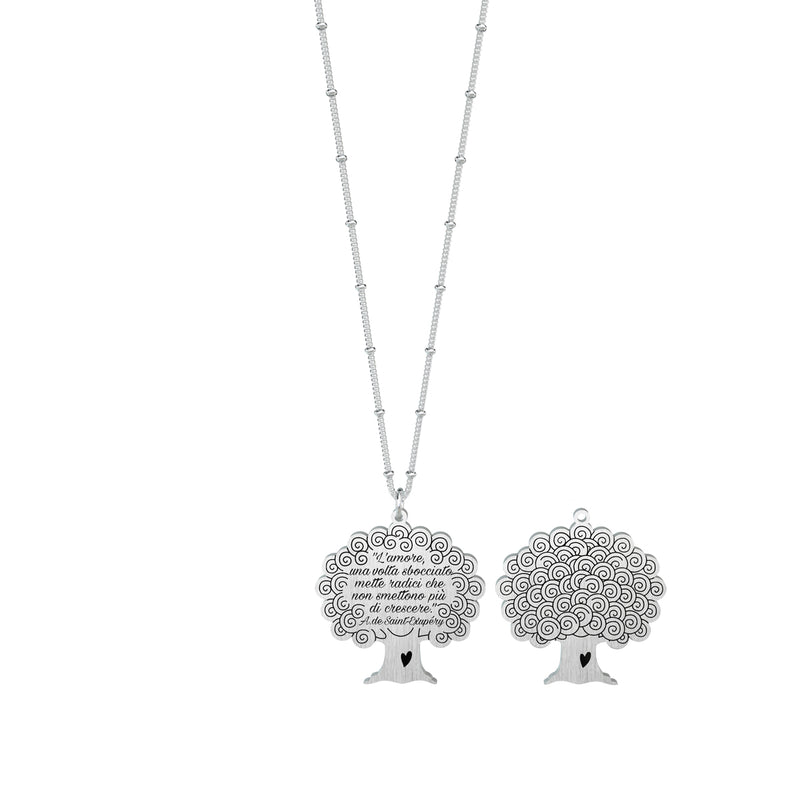 751118 Collana Nature "L'amore una volta sbocciato mette radici che non smettono più di crescere"