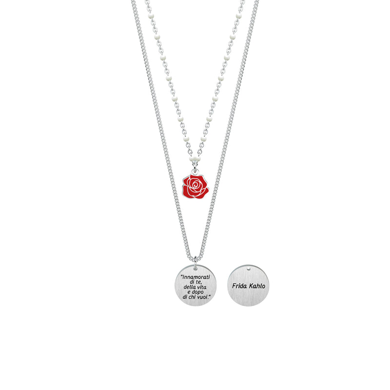751150 Girocollo Frida Kahlo "Innamorati di te della vita e dopo di chi vuoi"