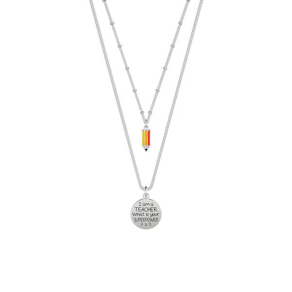 751165 Girocollo Love "I'm a teacher what is your superpower?"