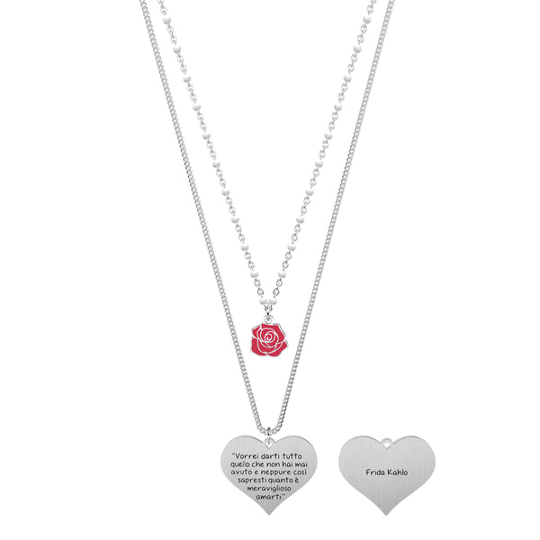 751166 Collana Frida Kahlo "Vorrei darti tutto quello che non hai mai avuto e neppure così sapresti quanto è meraviglioso amarti"
