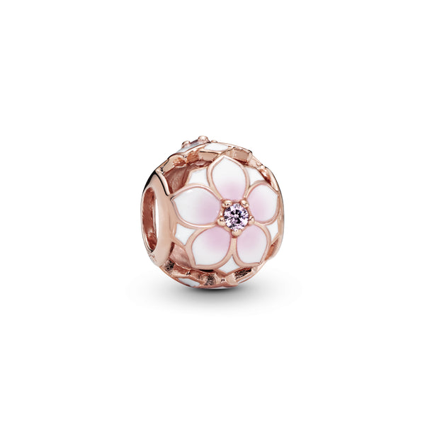 782087nbp Charm Magnolia rosa openwork