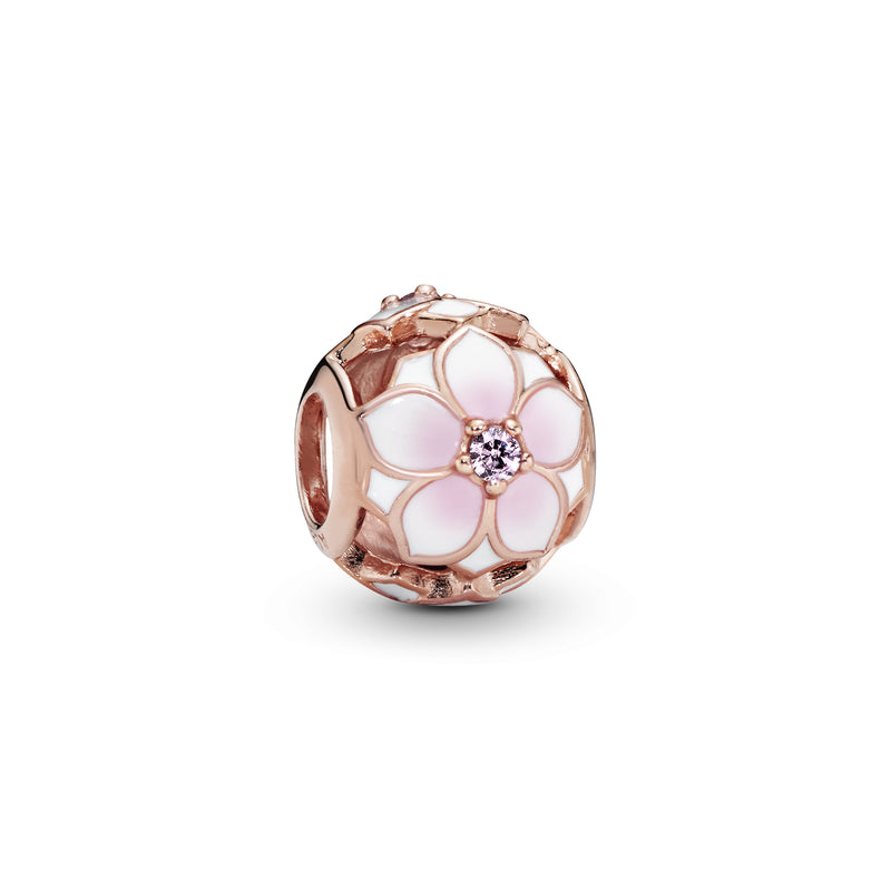 782087nbp Charm Magnolia rosa openwork