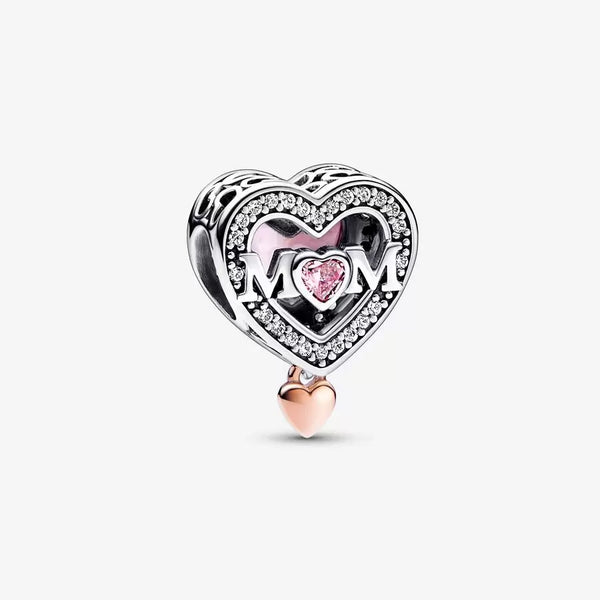 Charm Openwork Mamma con Cuore Pendente - Gioielleria Fondente