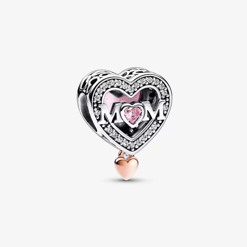 Charm Openwork Mamma con Cuore Pendente - Gioielleria Fondente