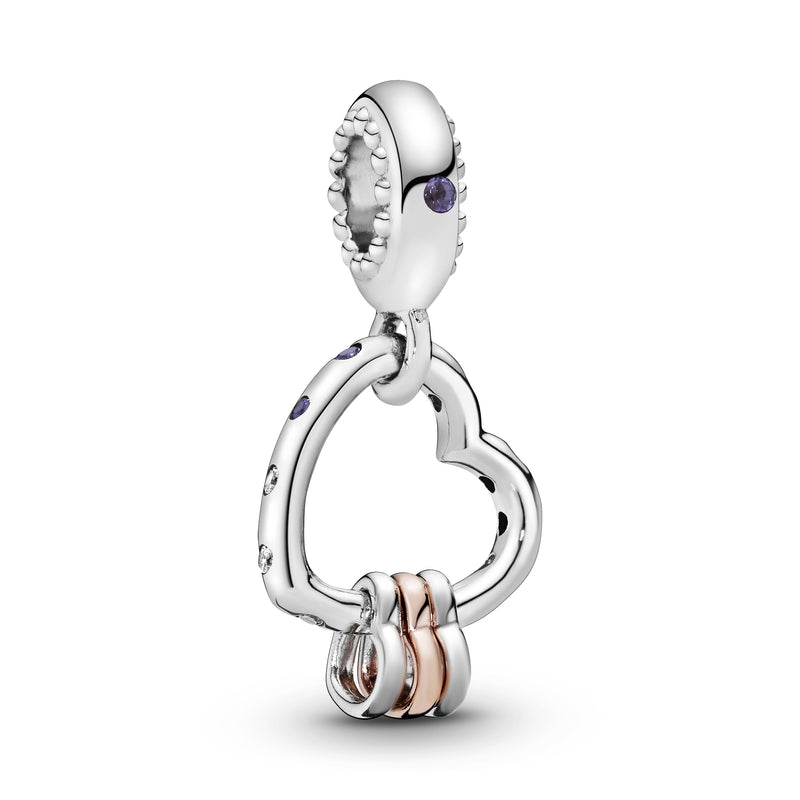 787247nlcmx Charm pendente unione di cuori