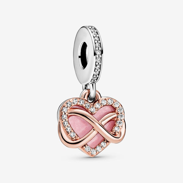 Charm pendente a cuore Infinito scintillante - Gioielleria Fondente