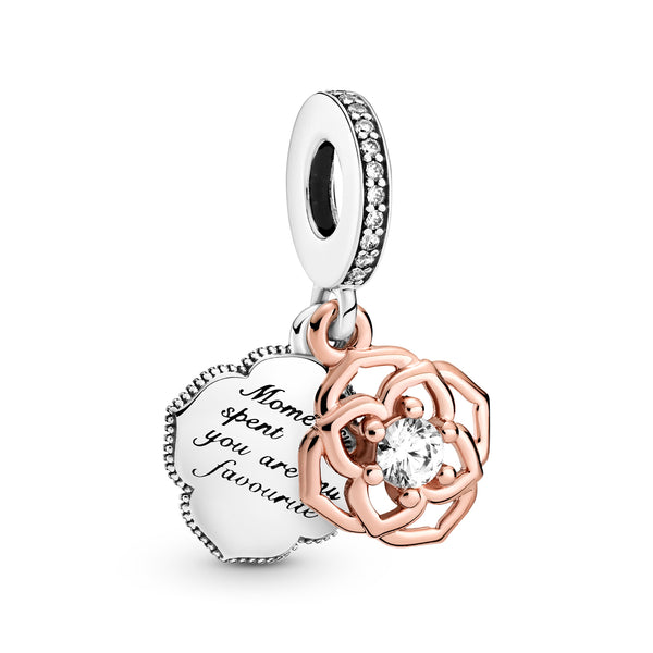 789373c01 Charm pendente Rosa bicolore