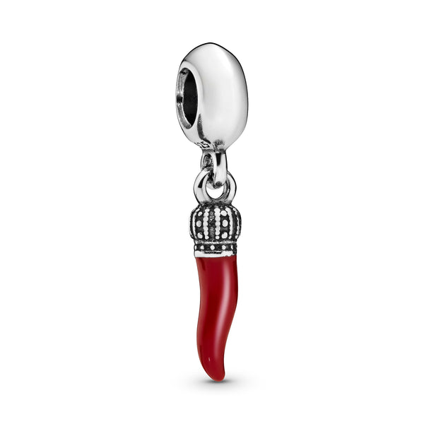 791361en09 Charm pendente Cornetto portafortuna