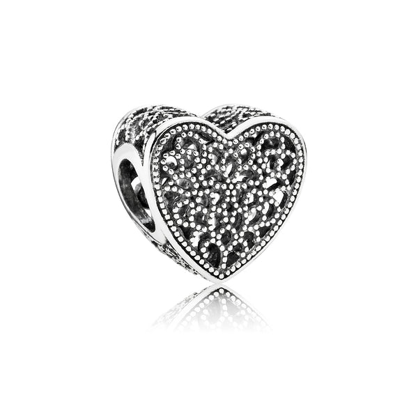 791811 Charm Cuore decorato