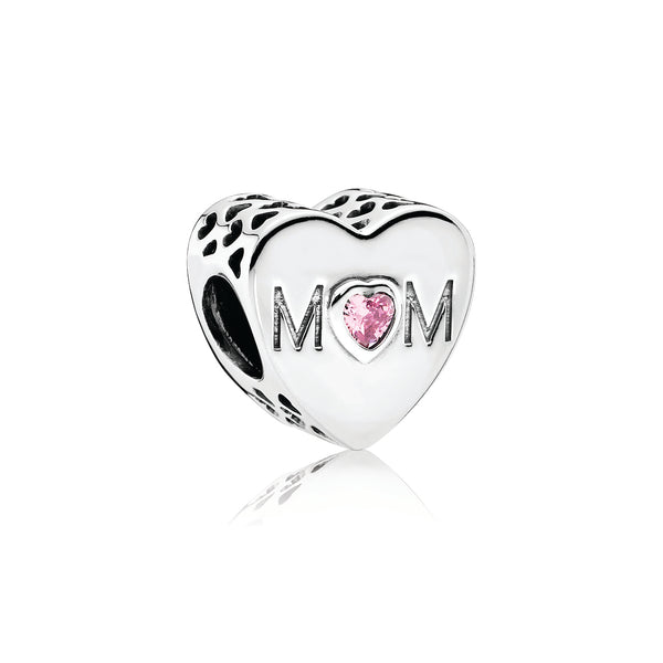 791881pcz Charm a cuore rosa Mamma