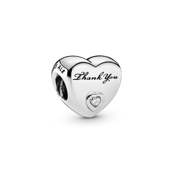 792096cz Charm a cuore Grazie