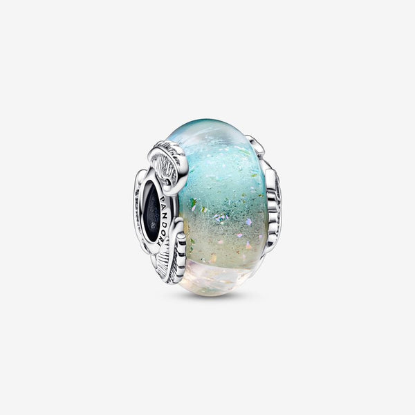 Charm in vetro di Murano multicolore Piuma Curva - Gioielleria Fondente