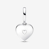 Charm Pendente Doppio Cuore con Perle Coltivate d'Acqua Dolce - Gioielleria Fondente