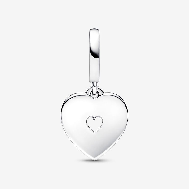 Charm Pendente Doppio Cuore con Perle Coltivate d'Acqua Dolce - Gioielleria Fondente