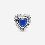Charm Cuore Pietra Blu - Gioielleria Fondente
