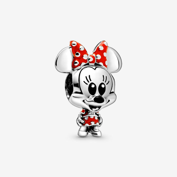 Disney Charm Minnie con abito e fiocco a pois - Gioielleria Fondente