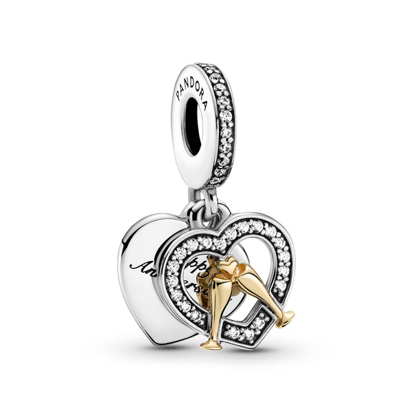 799322c01 Charm pendente bicolore Buon compleanno
