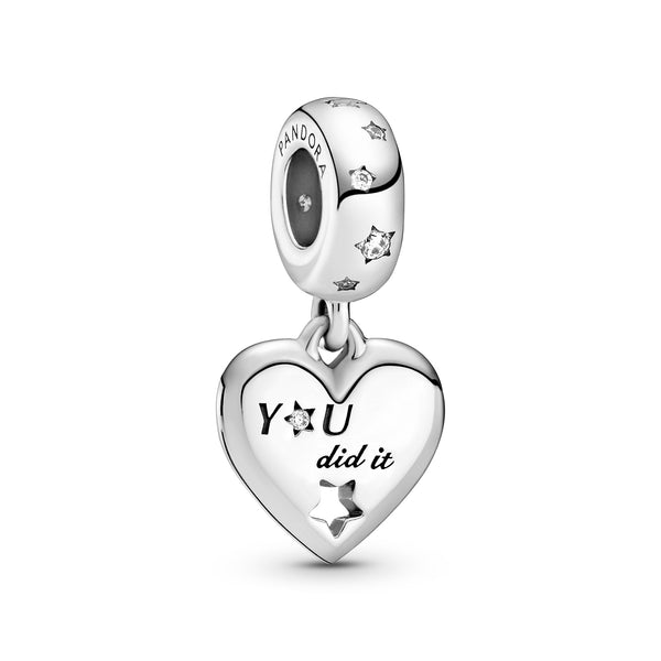 799323c01 Charm pendente Congratulazioni cuore e stelle