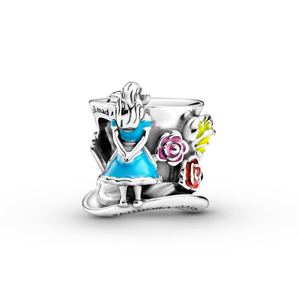 799348c01 Charm Alice nel paese delle meraviglie Disney e tea party del Cappellaio matto