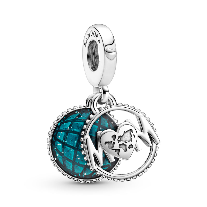 799368c01 Charm pendente Mum con globo luccicante