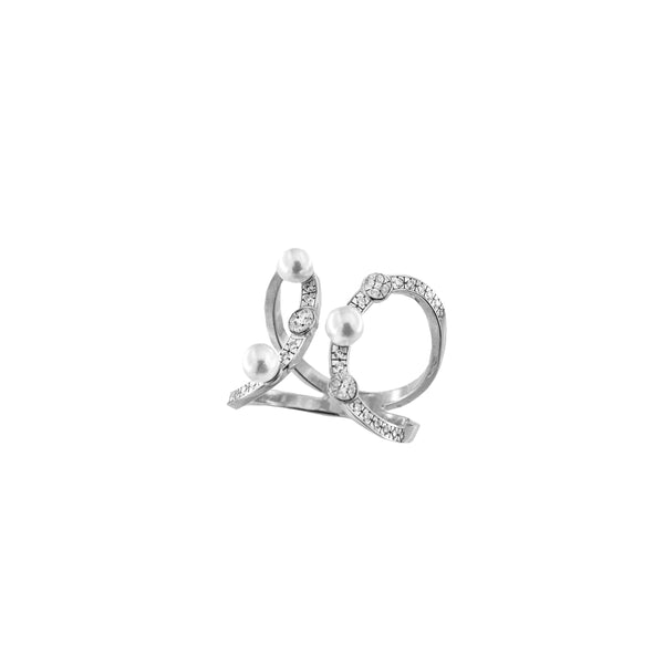 Anello collezione "Galactica" con doppio ovale - Gioielleria Fondente