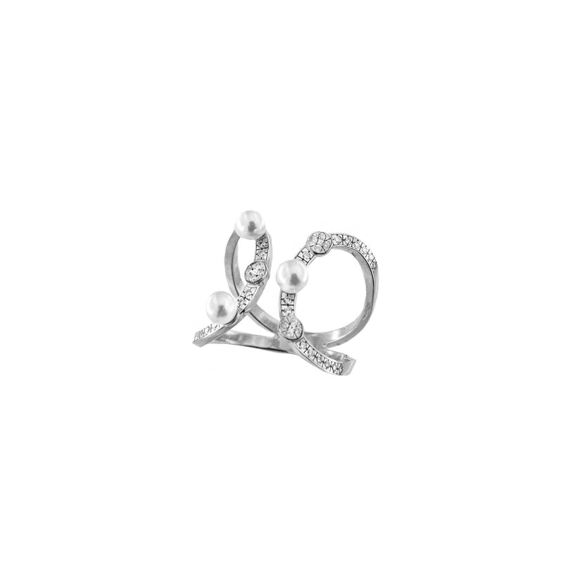 Anello collezione "Galactica" con doppio ovale - Gioielleria Fondente