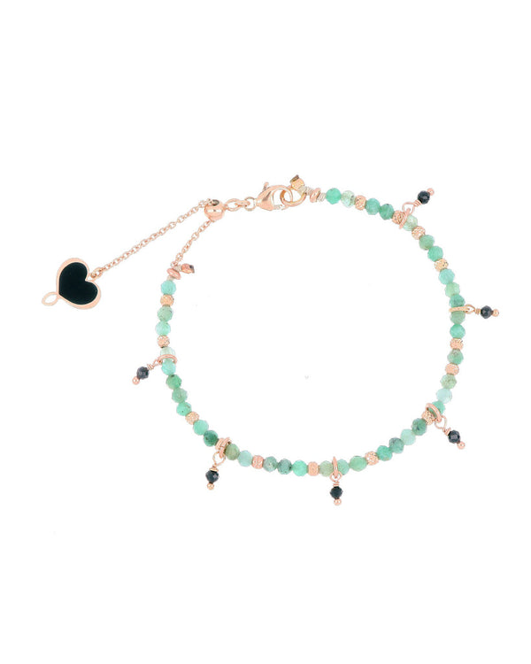 bpisf2smsp Bracciale "Smeraldo e Rodocrosite"