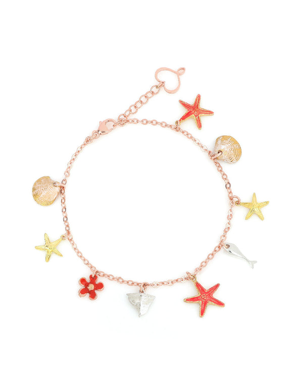 bramamx Bracciale con charms "Gli abitanti del mare"
