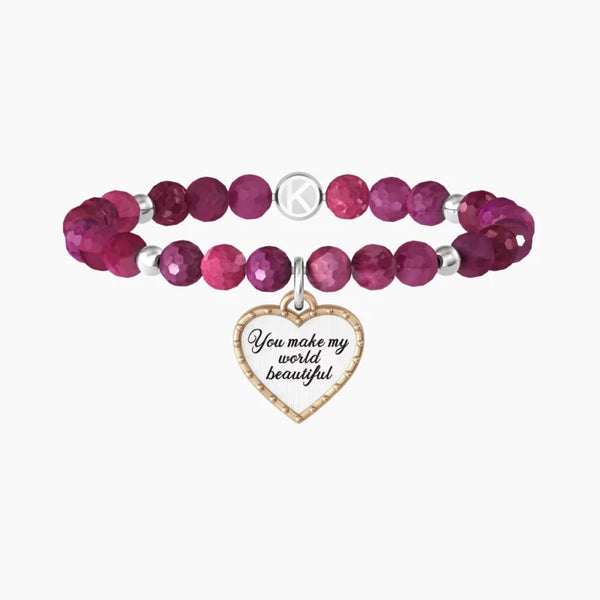 Bracciale Love "You make my world beautiful” - Gioielleria Fondente