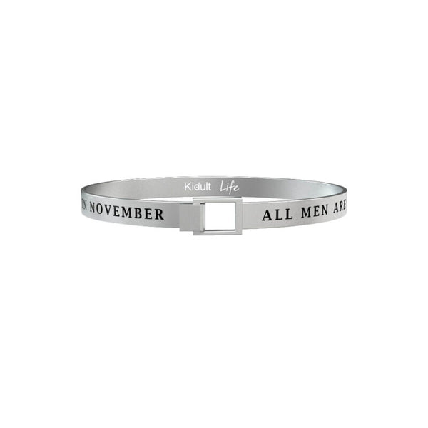 731386 Bracciale Symbols "All men are created equal but only the best are born in november"