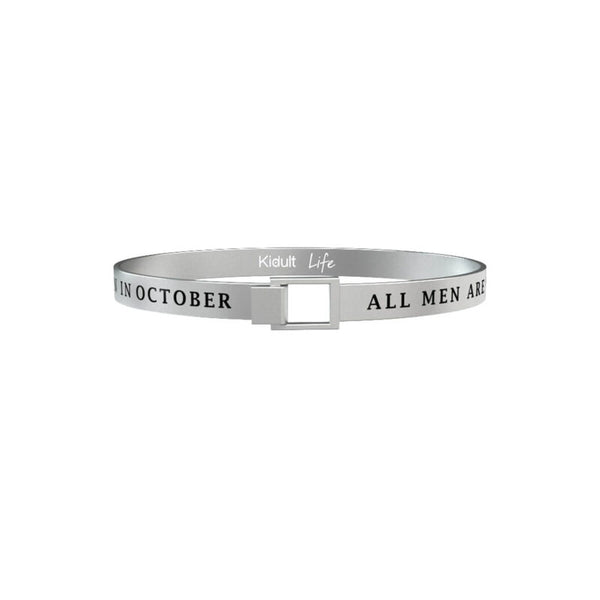 731385 Bracciale Symbols "All men are created equal but only the best are born in october"