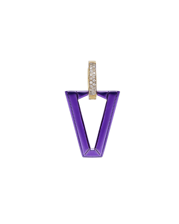 Orecchino "STUDIO UALI Metallic Violet" - Gioielleria Fondente