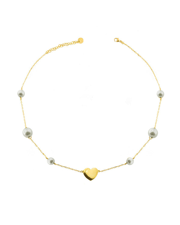 Collana collezione "Starball" con perle e cuori - Gioielleria Fondente
