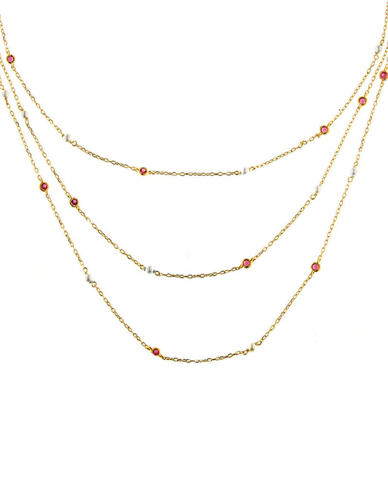 Collana girocollo collezione "Galactica" a 3 fili - Gioielleria Fondente