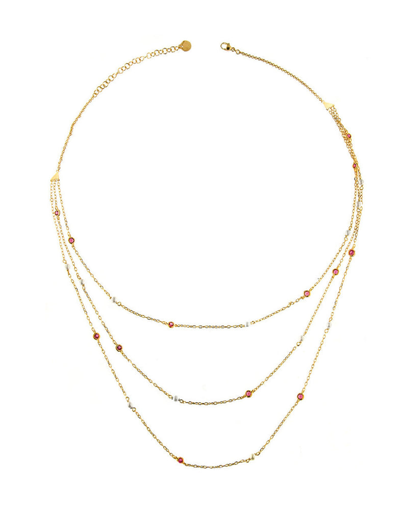 Collana girocollo collezione "Galactica" a 3 fili - Gioielleria Fondente