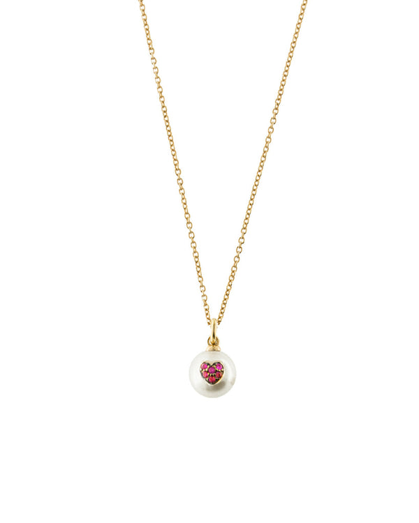 Collana girocollo collezione "Galactica" con cuore e perla - Gioielleria Fondente