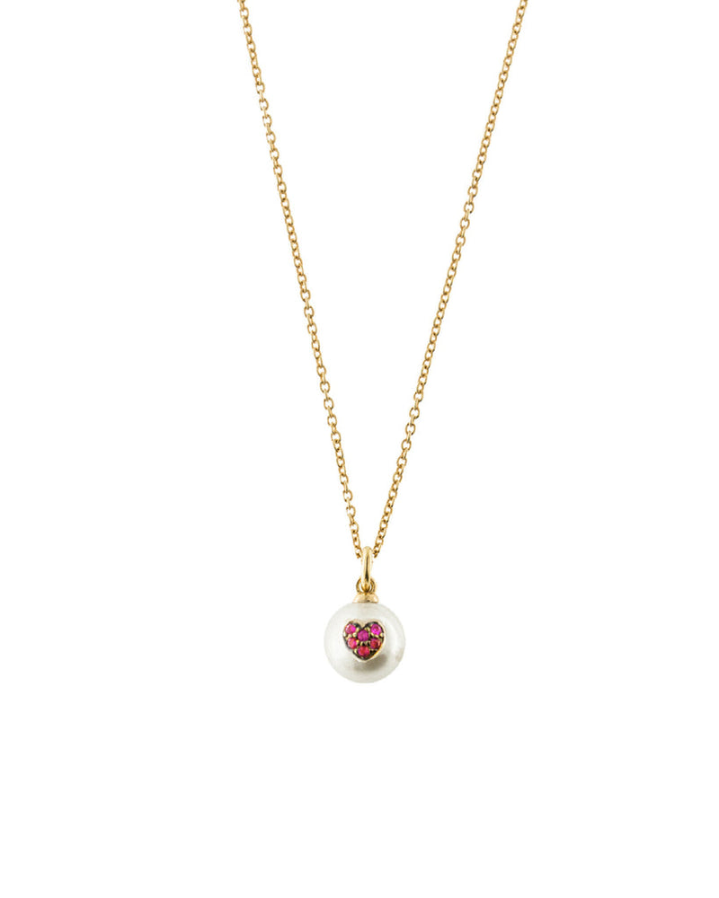 Collana girocollo collezione "Galactica" con cuore e perla - Gioielleria Fondente