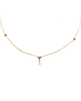 Collana girocollo collezione "Galactica" con cuore e perla - Gioielleria Fondente