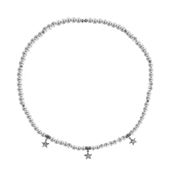 Collana girocollo collezione "Galactica" con perle e stelle - Gioielleria Fondente