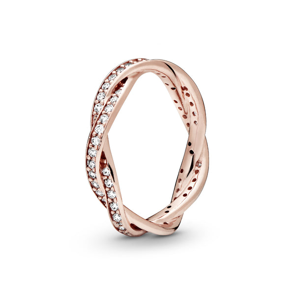 180892cz Anello linee intrecciate scintillanti