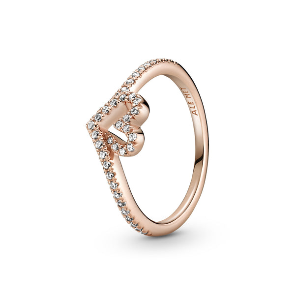 189302c01 Anello con cuore chevron scintillante