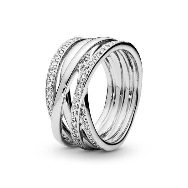 190919cz Anello linee intrecciate scintillanti