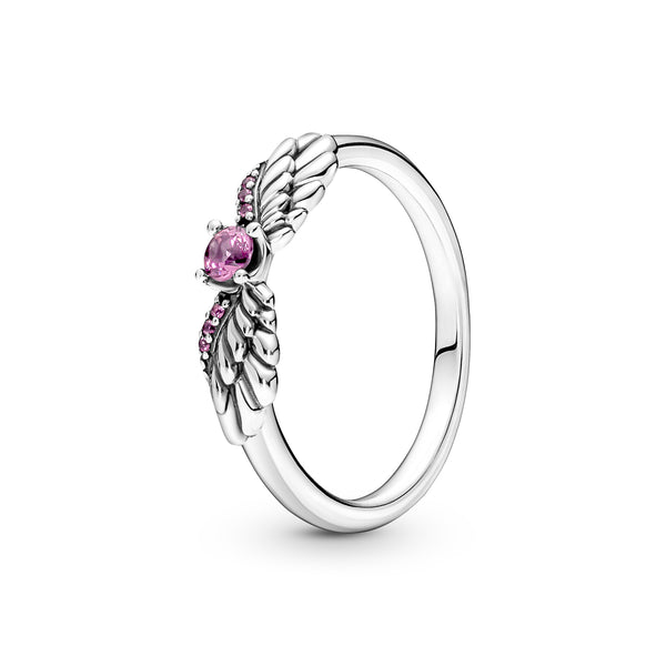 198500c02 Anello Ali d’angelo con Pietra Rosa