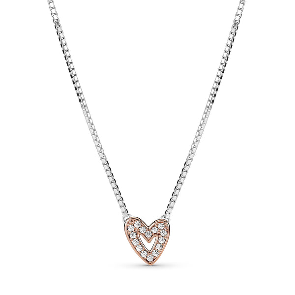 380089c01 Collana Cuore Asimmetrico
