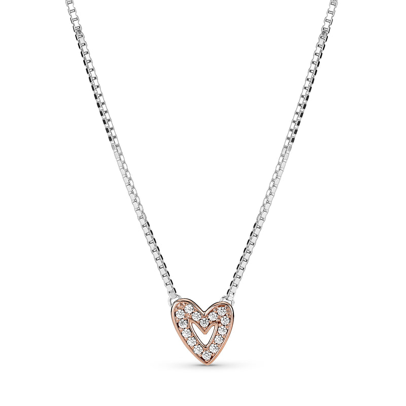 380089c01 Collana Cuore Asimmetrico